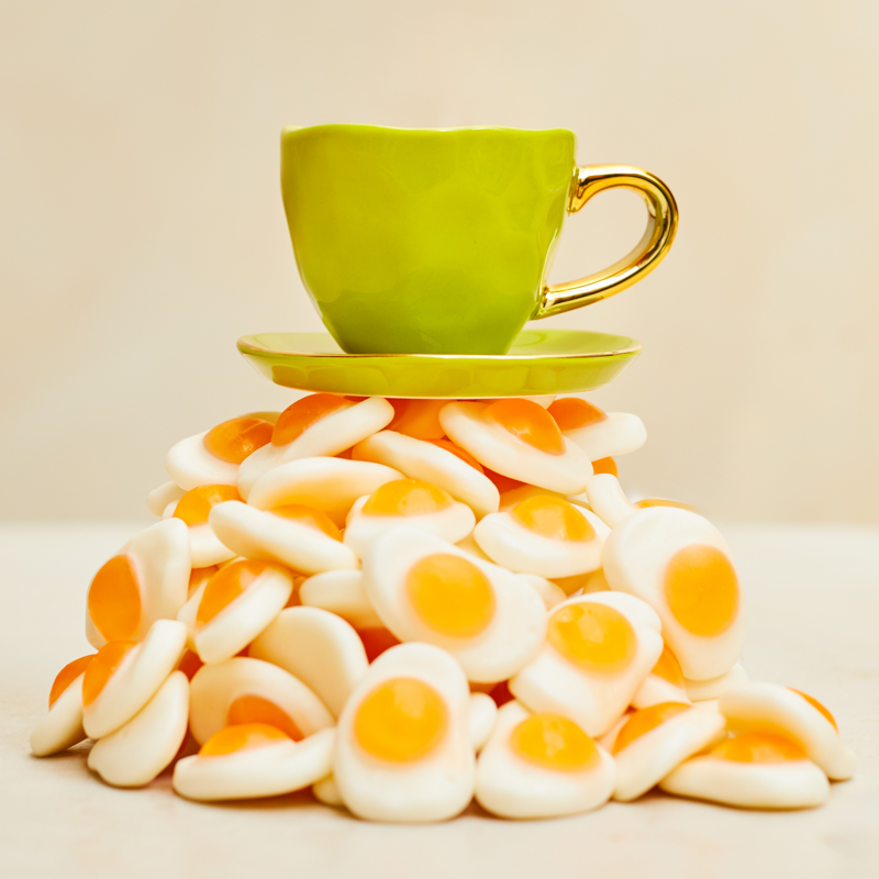 Espressotasse GOOD MORNING grün mit Gold