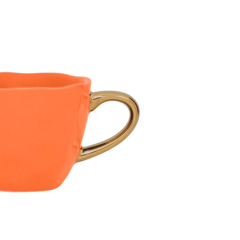 Espressotasse GOOD MORNING orange mit Gold