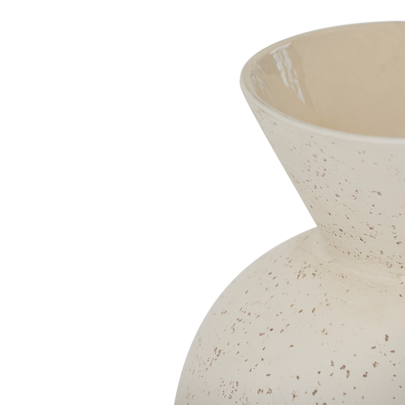Keramikw vase THABO gebrochenes Weiß