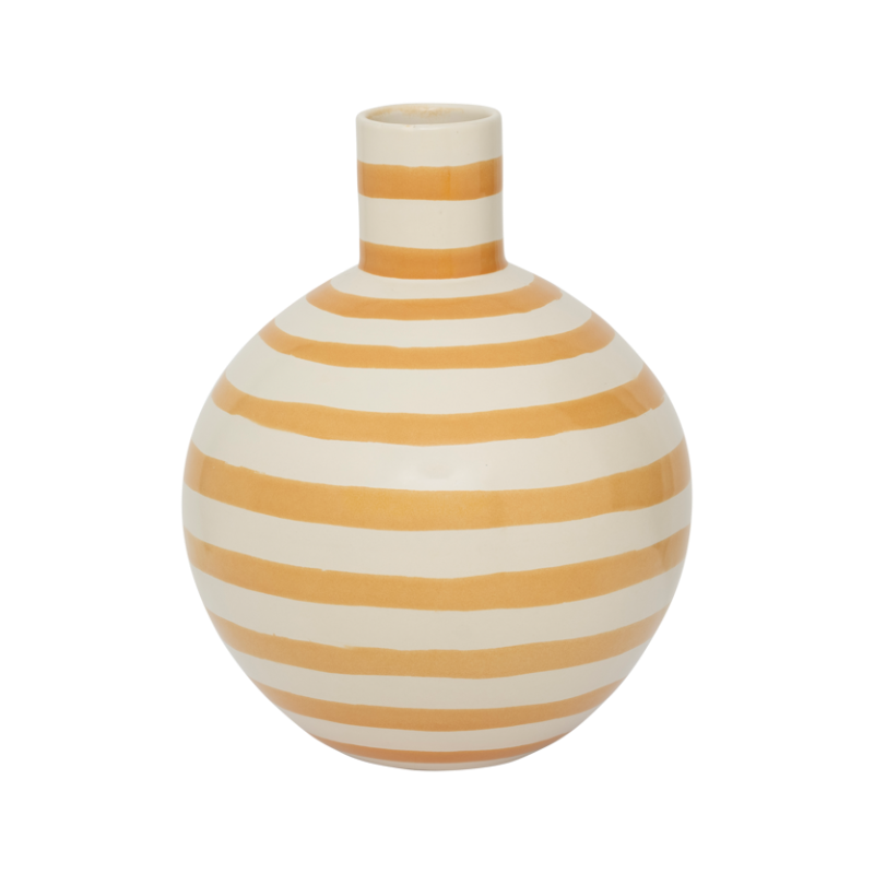 Ceramic Vase AMARA Orange with Cream