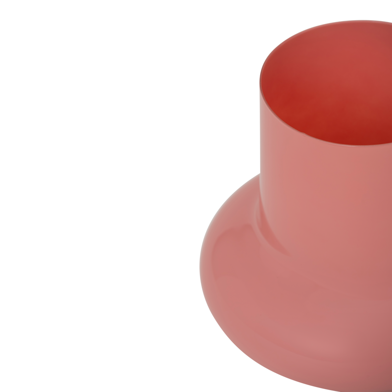 Glazen vaas SIPHO gedempt roze
