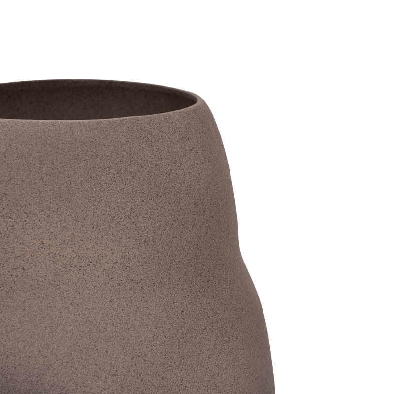 SCOUT Brown Ceramic Planter