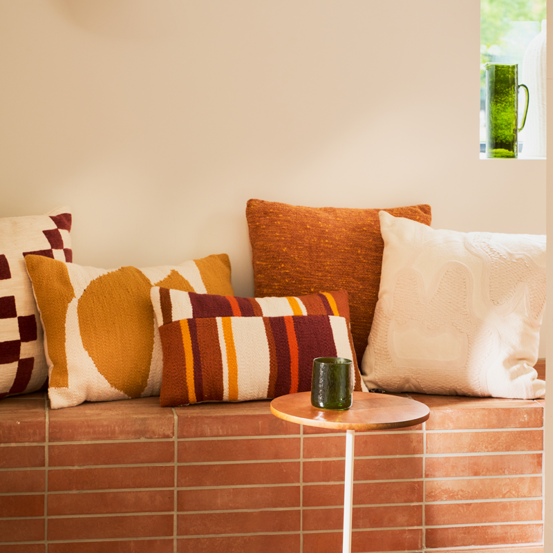 JALI Cushion Brown with Orange