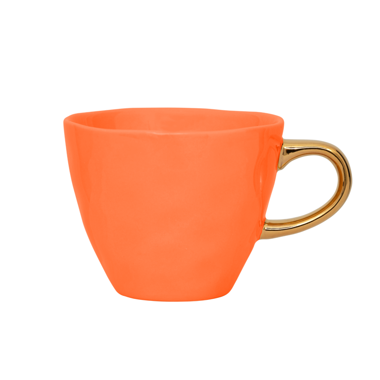 Keramische mok GOOD MORNING oranje met goud