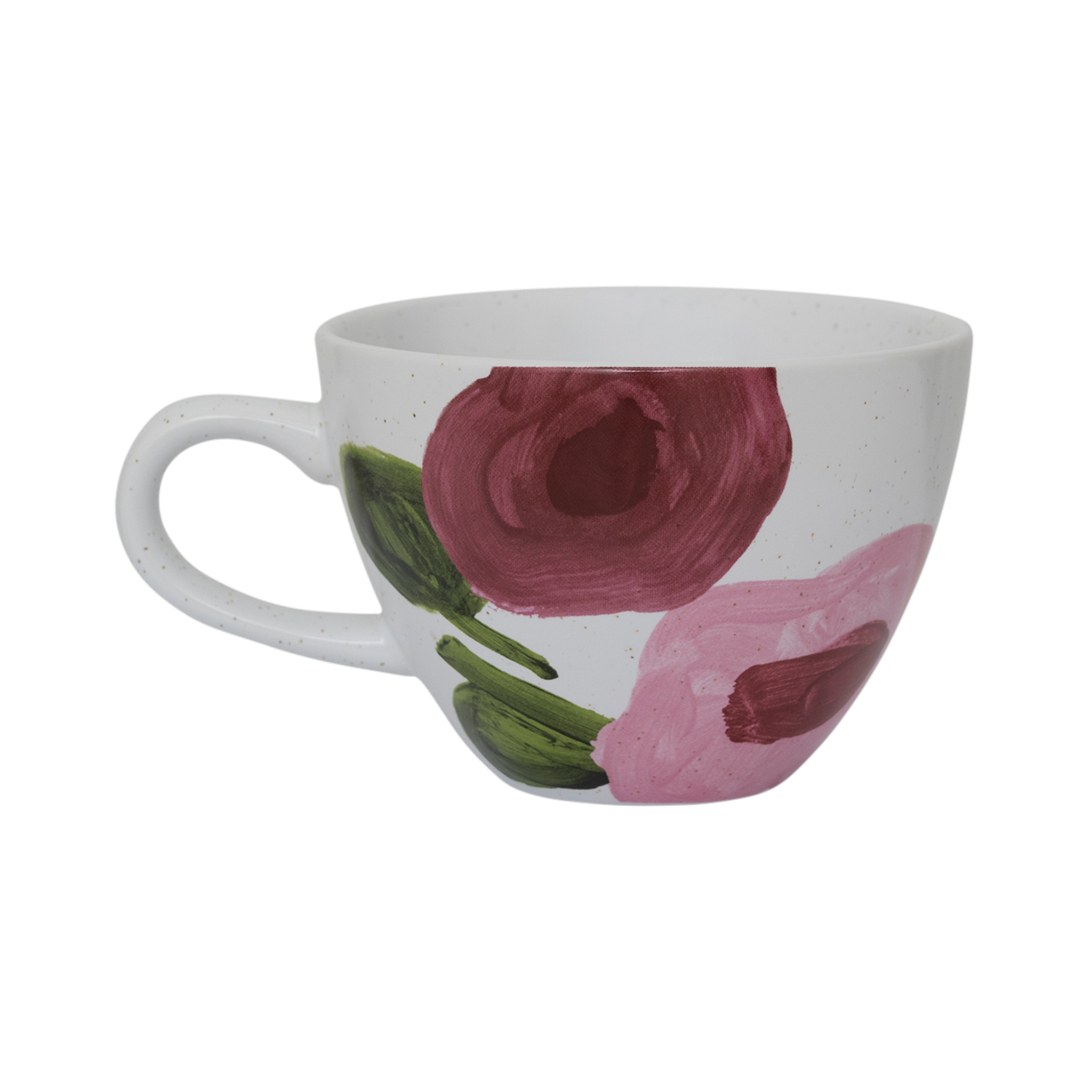 Keramiktasse HANAKO mit Pflanzenmotiv