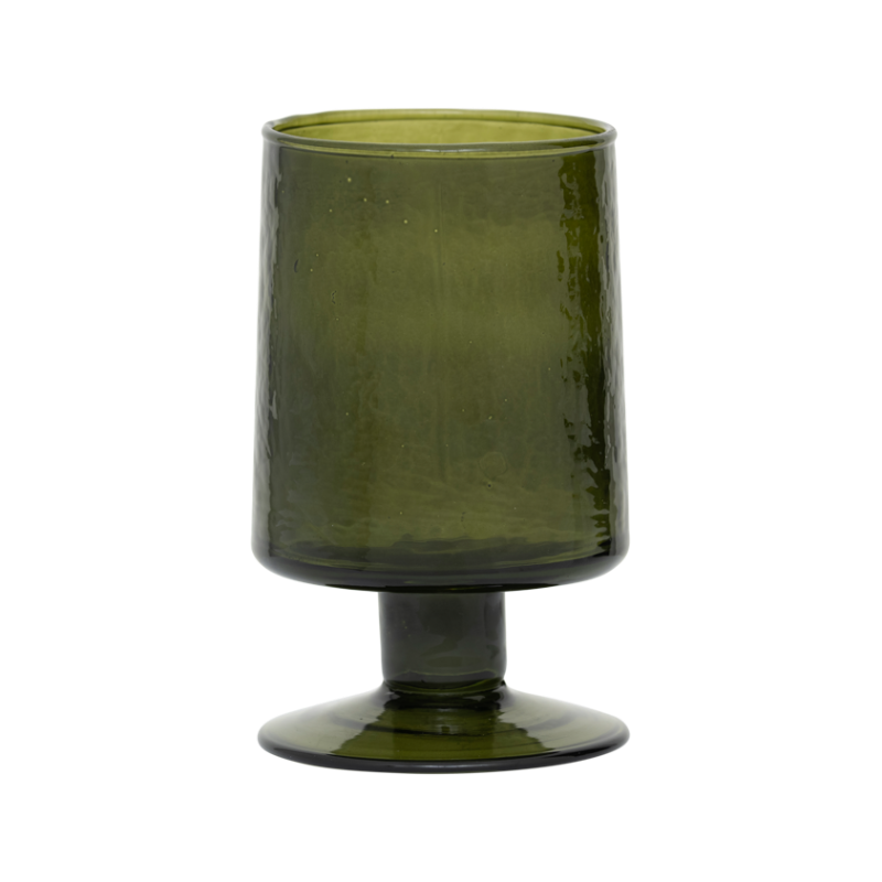 Weinglas HAMMERED grünes Glas
