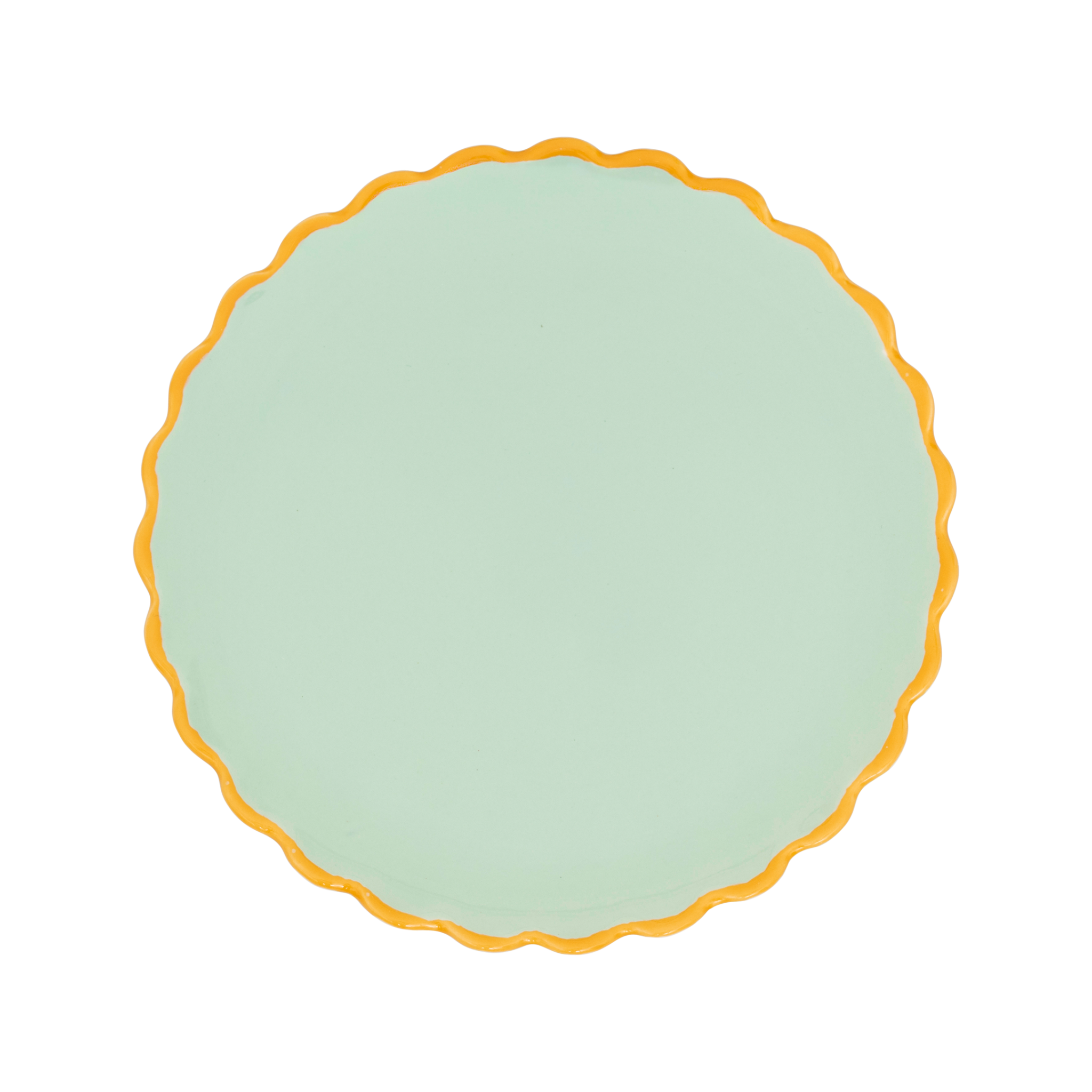 GOOD MORNING mintgroene keramiek dessertbord