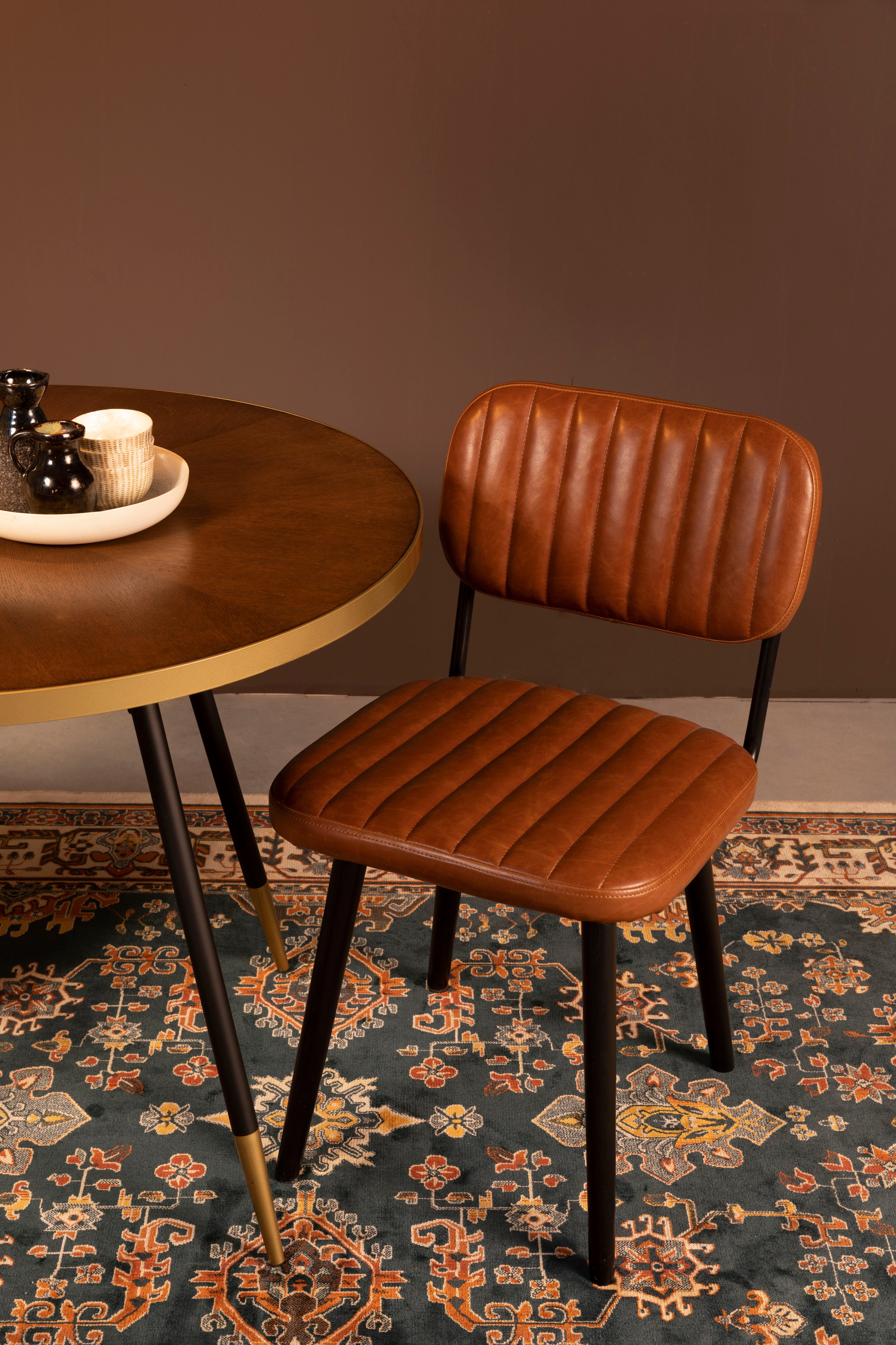 Stoel JAKE bruin kunstleer