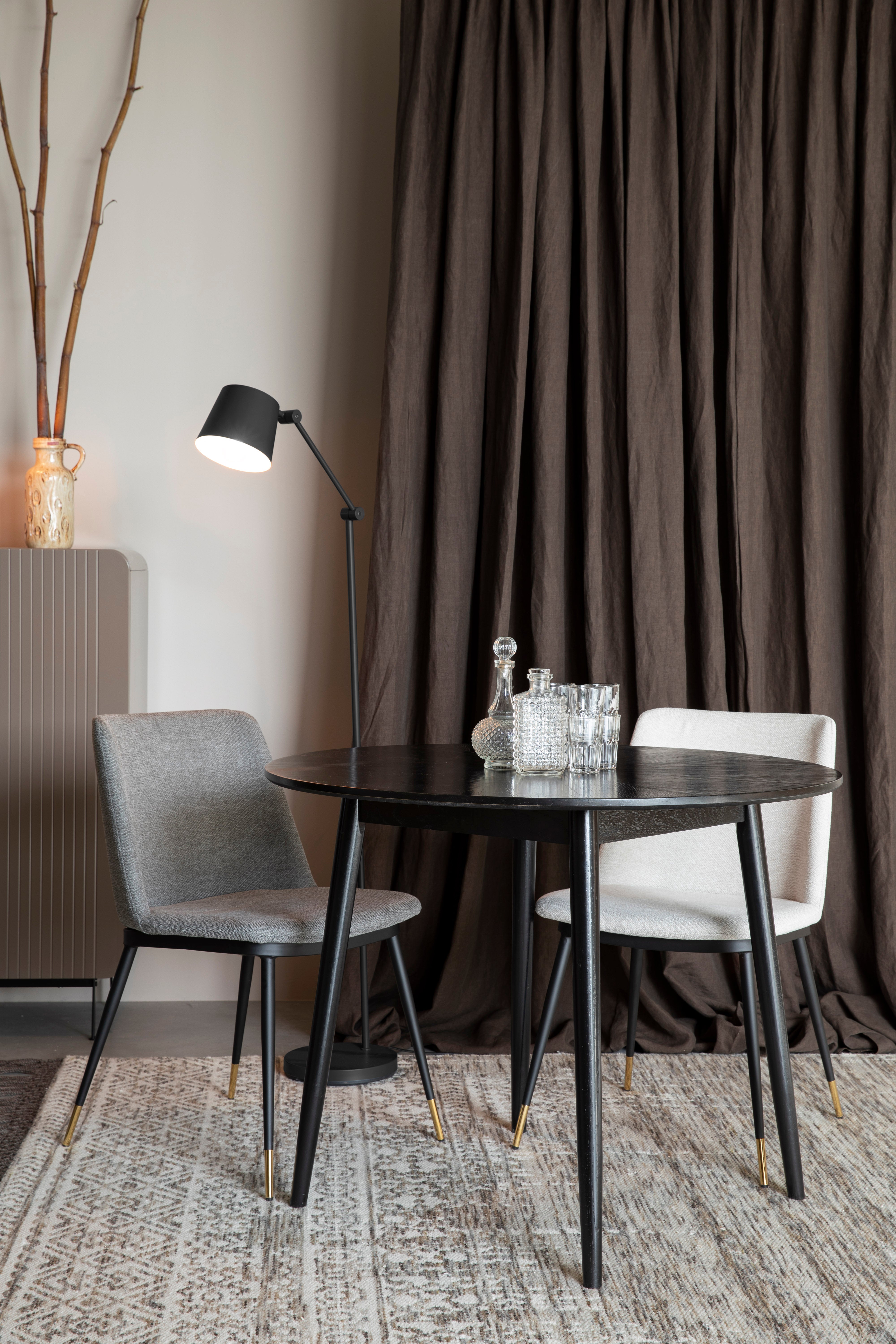 Stoel LIONEL lichtgrijs met zwarte basis