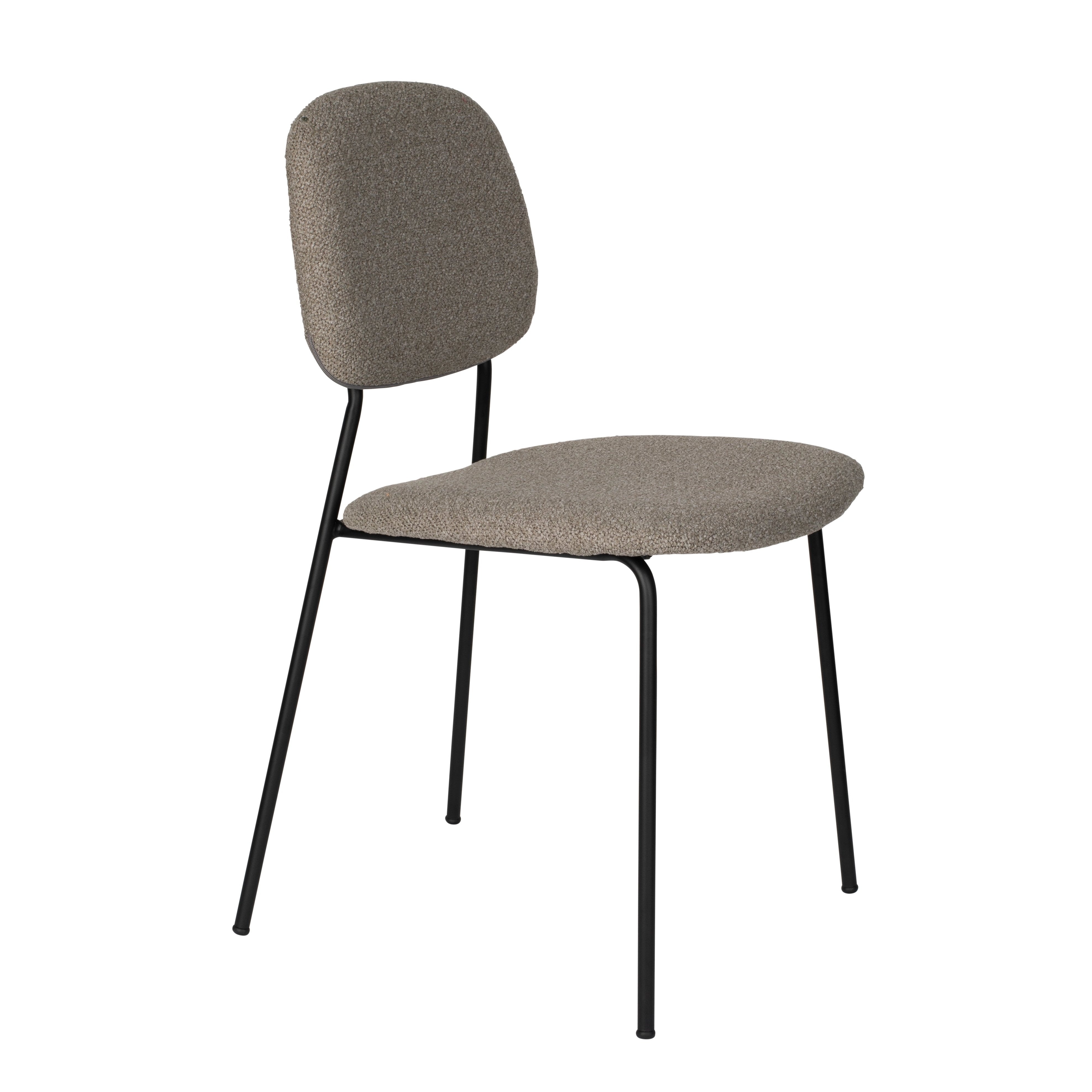 Stoel ROOS donkerbeige met zwarte basis