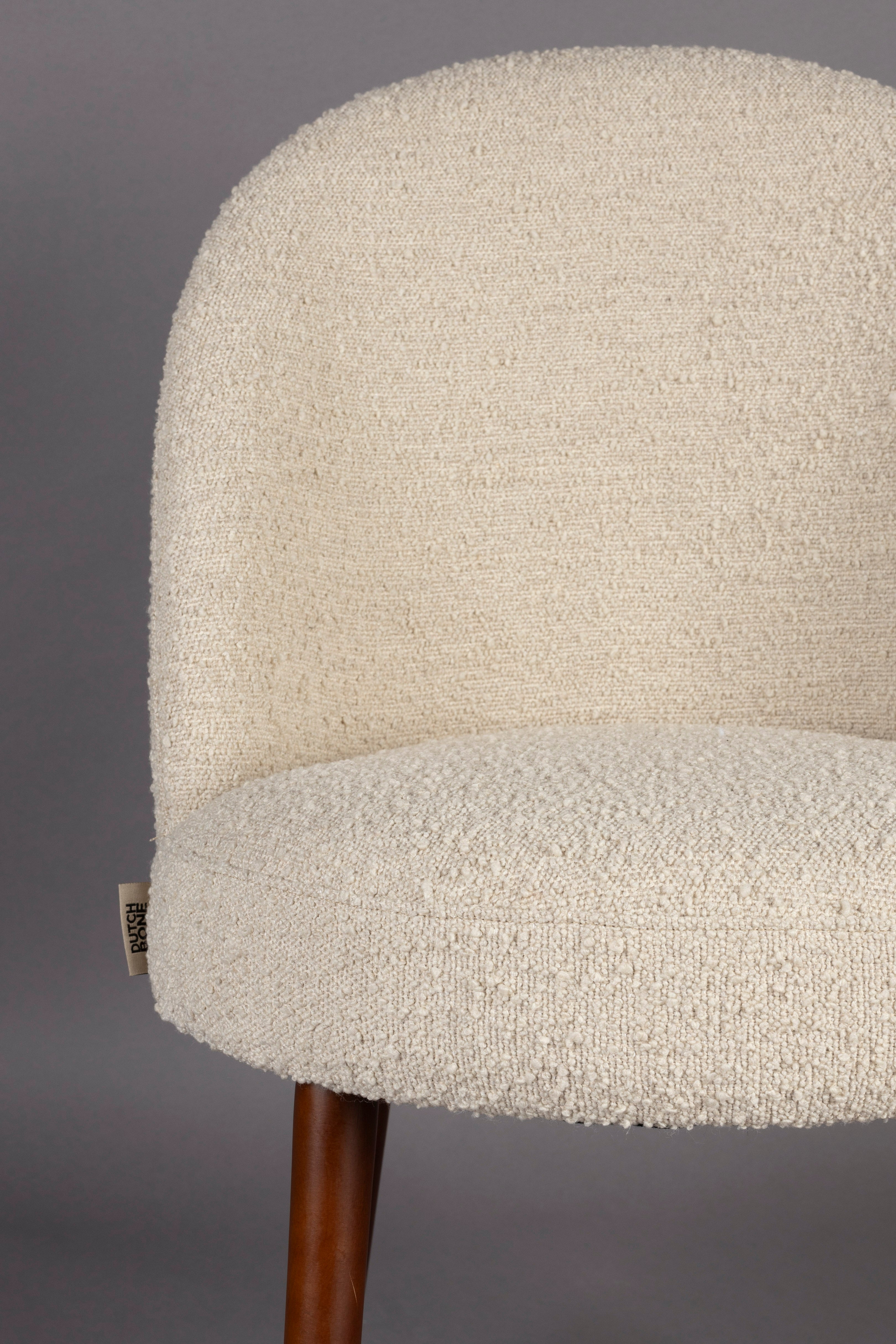 Stuhl BARBARA beige mit Holzgestell