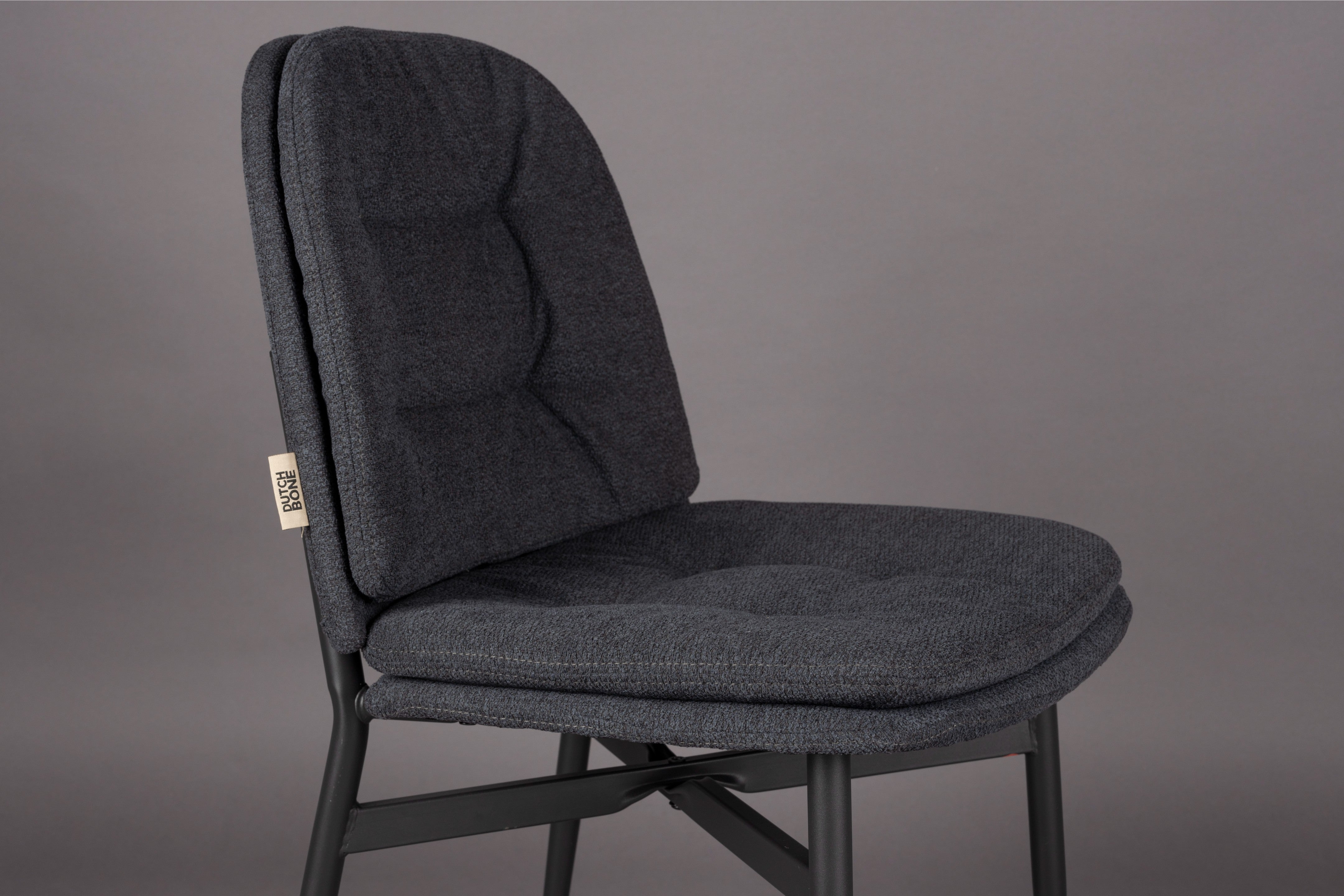 Stoel JADE donkerblauw met zwarte basis