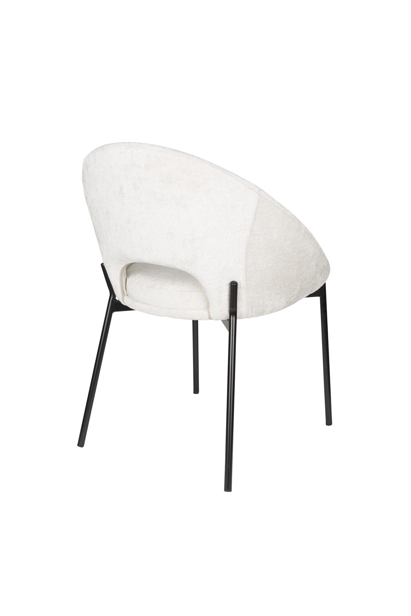 DANDO Chair white with black base