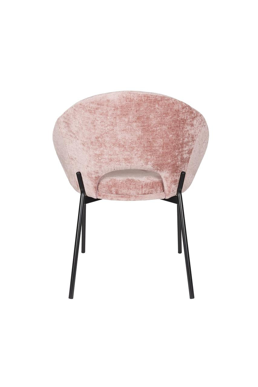 Stoel DANDO roze met zwarte basis