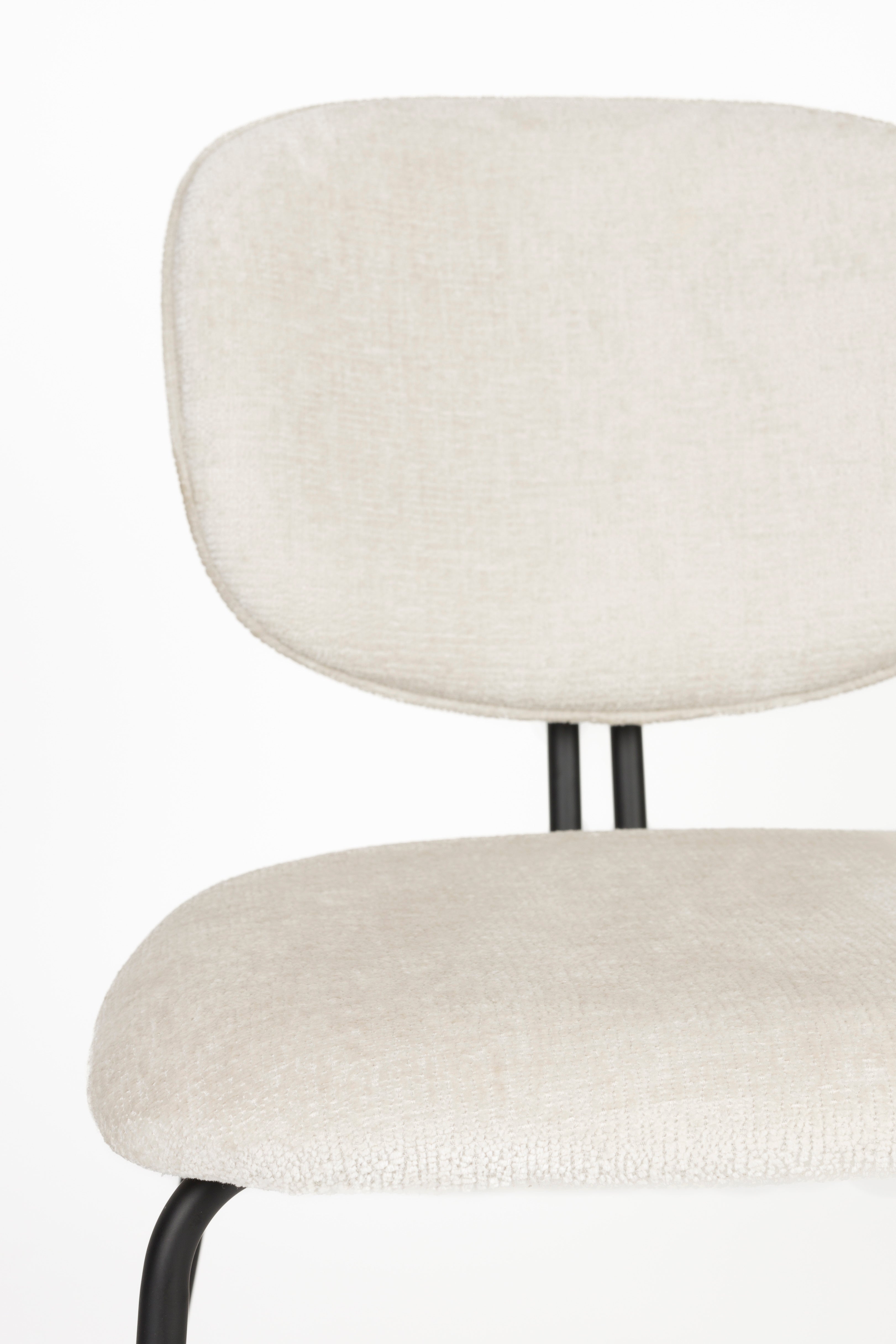 BOUTON Chair White with Black Base