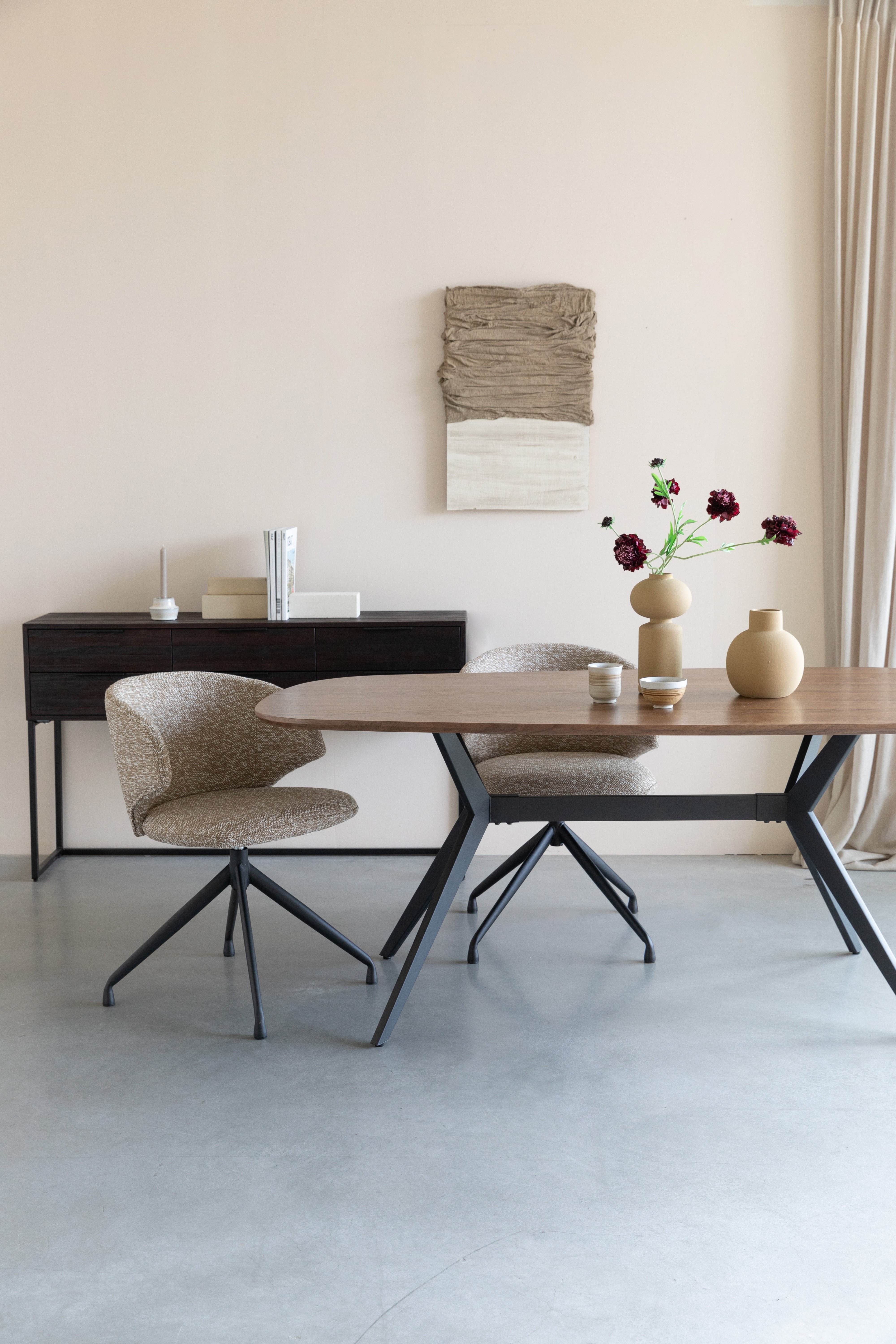 Drehstuhl BALADO blau mit schwarzem Fuß