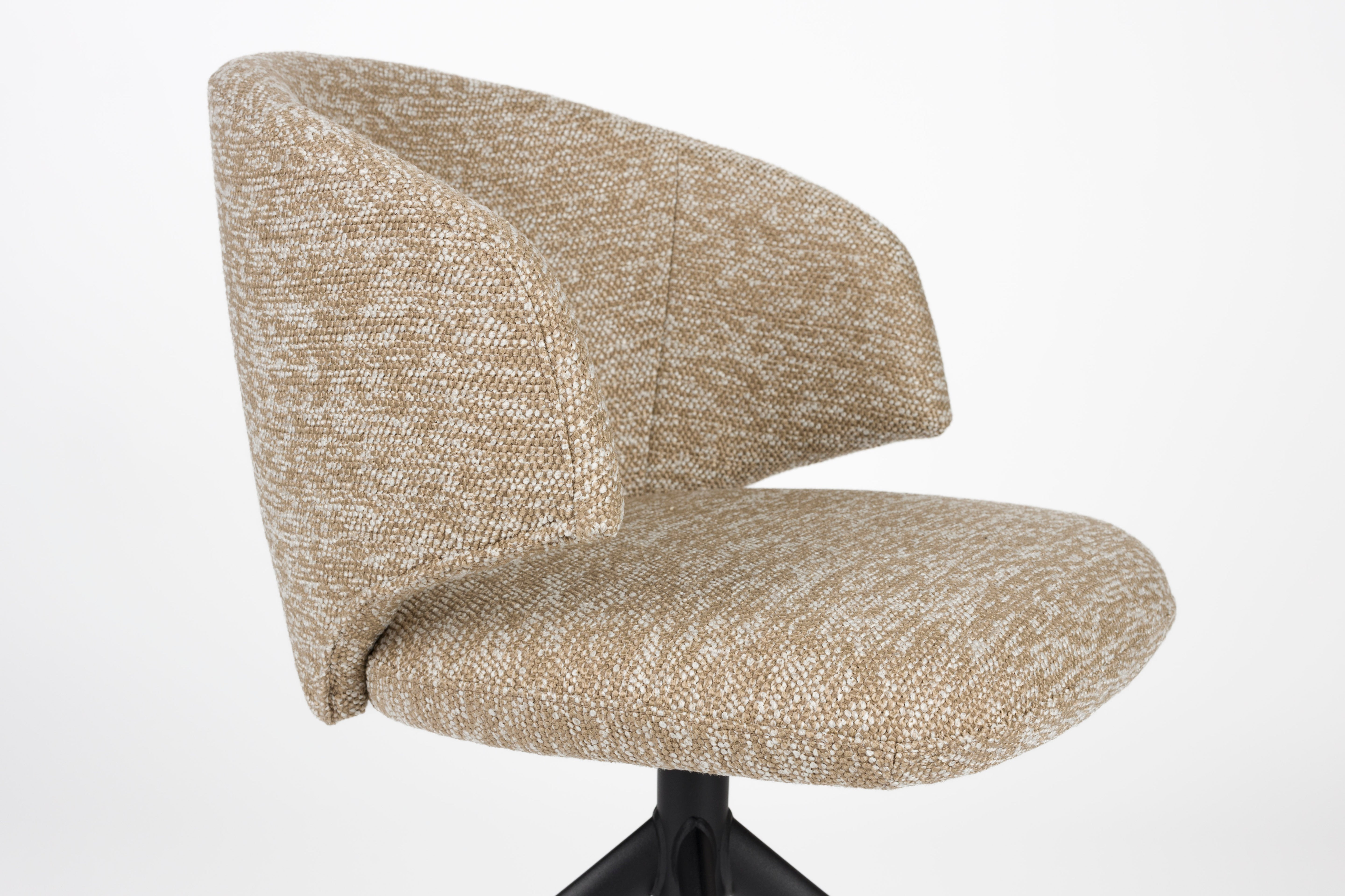 BALADO swivel chair brown with black base