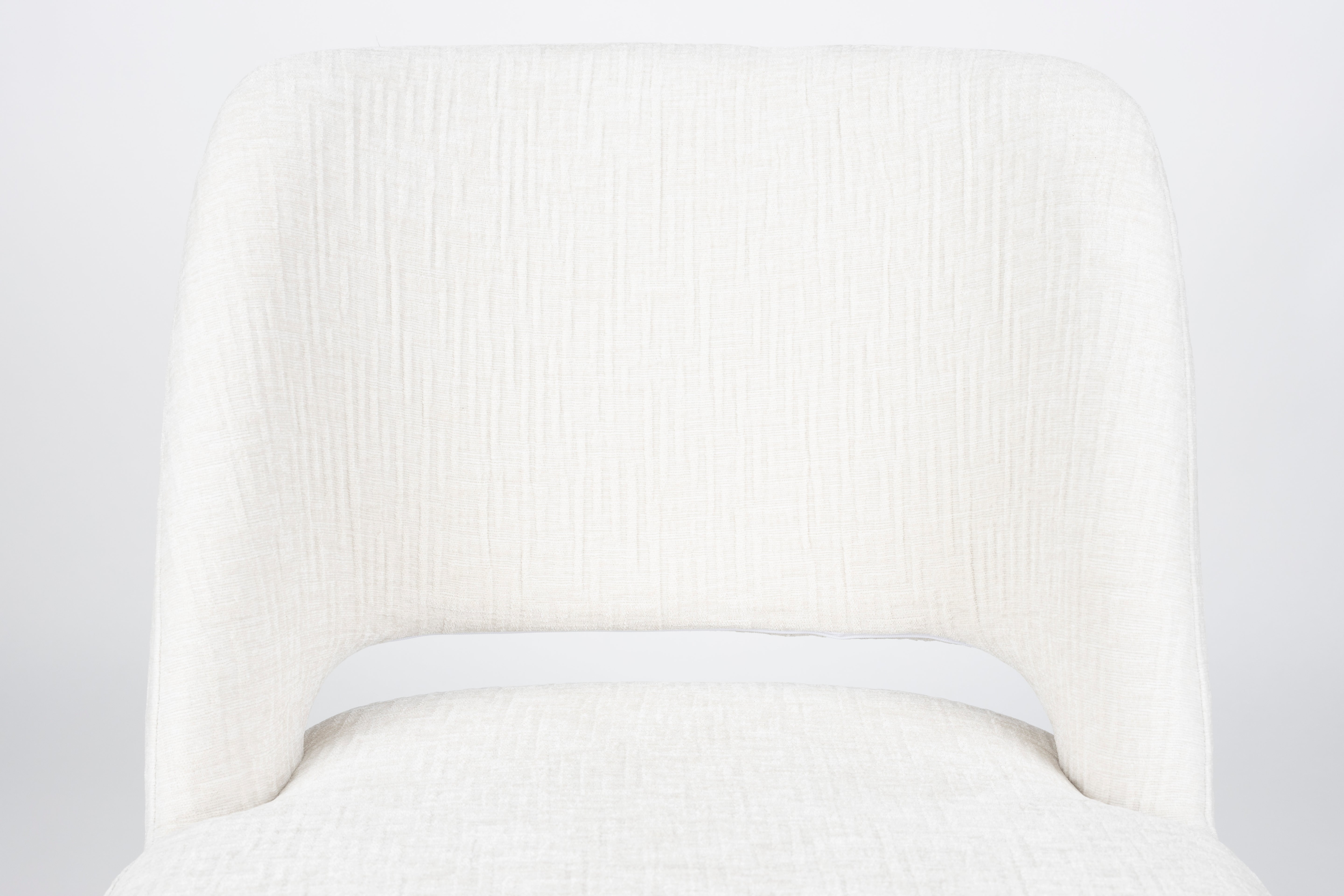 YVES Chair white with brown base