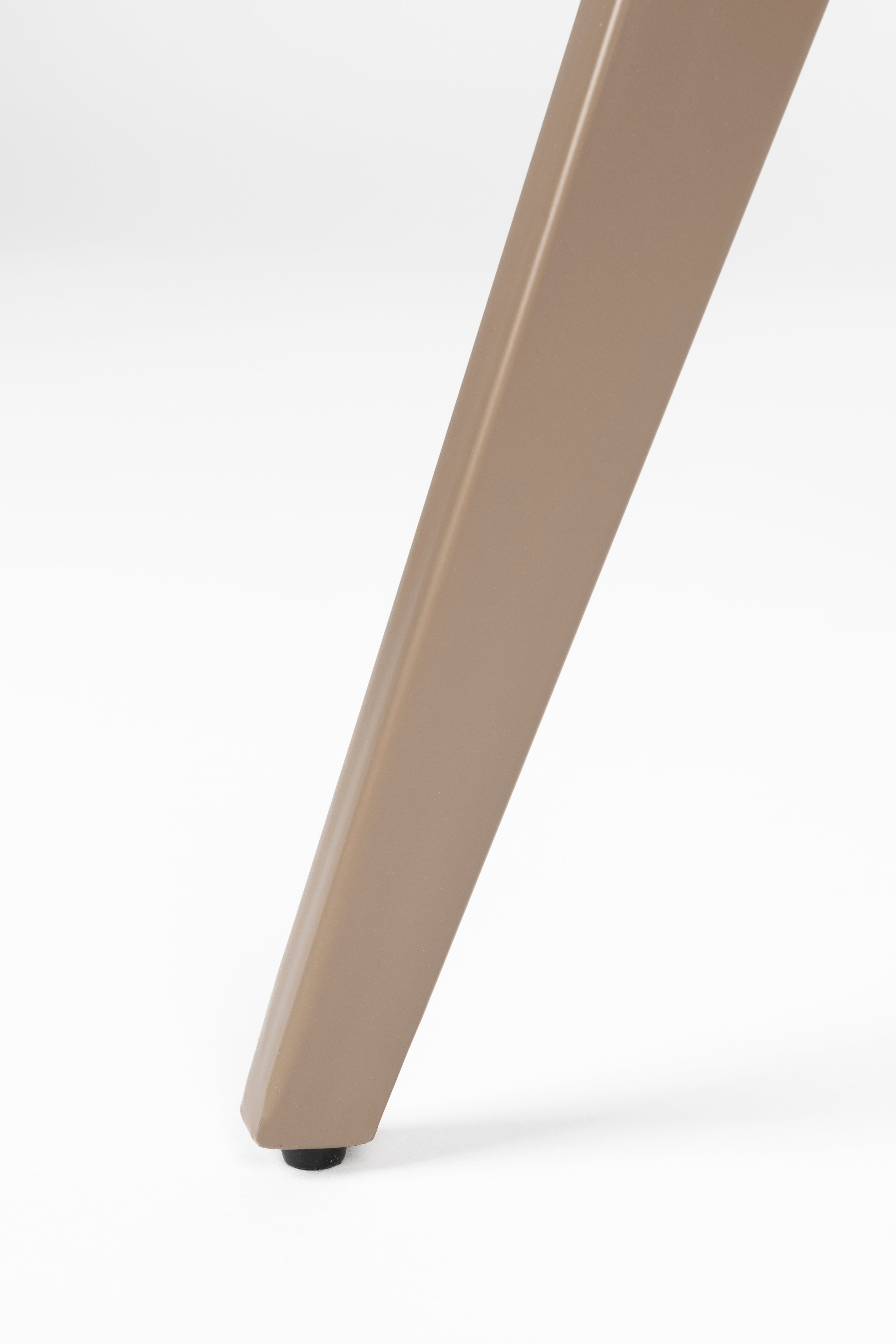 YVES Chair white with brown base