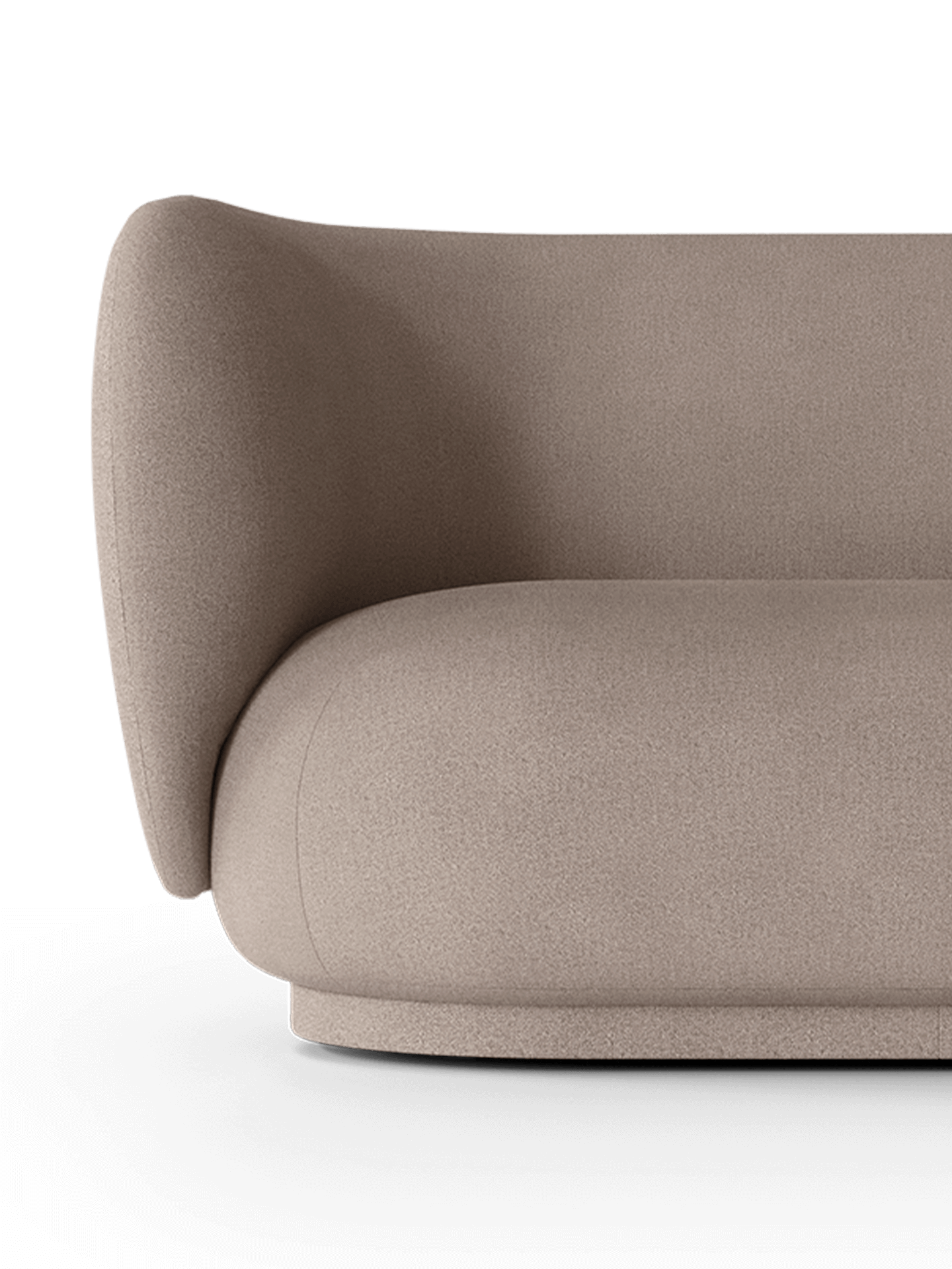 Sofa 2-zits RICO Geborsteld warm grijs