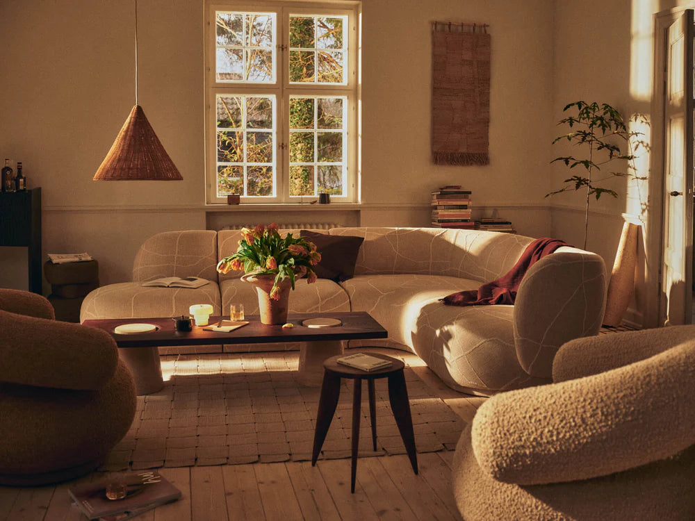 Modular Sofa RICO Can Lis - Corner Element in Sand with White