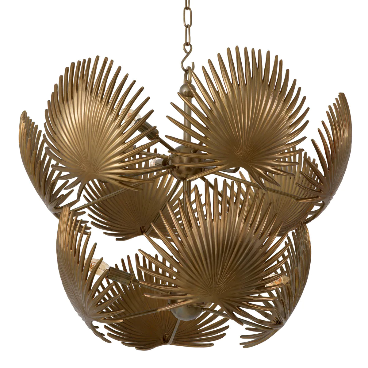 Antike Goldene Folige Hanging Lampe