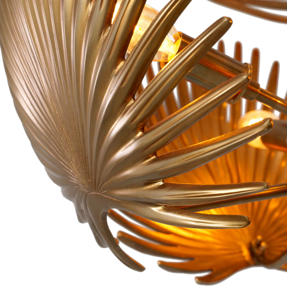 Antike Goldene Folige Hanging Lampe