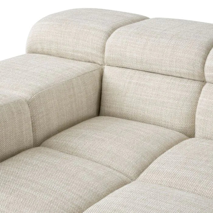 Modulaire bank HUNTER - 2-zits element links beige-grijs