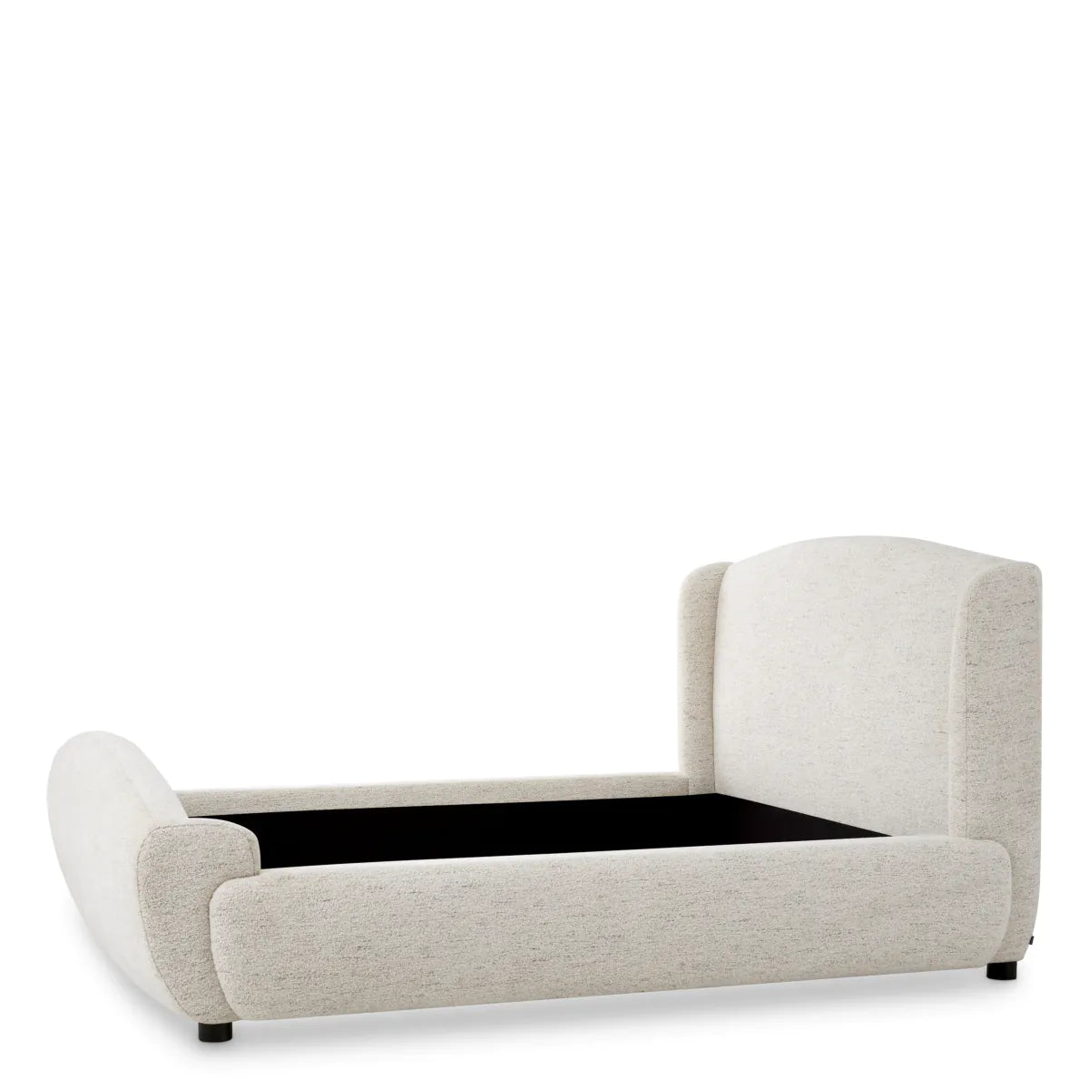 Gestoffeerd bed MELLORY wit melange