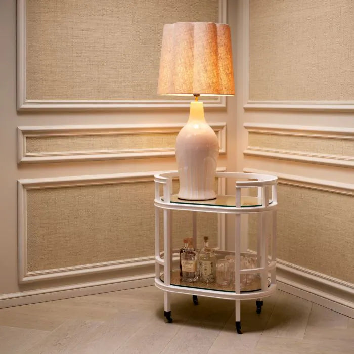 Tafellamp BEATRIZ gebroken wit