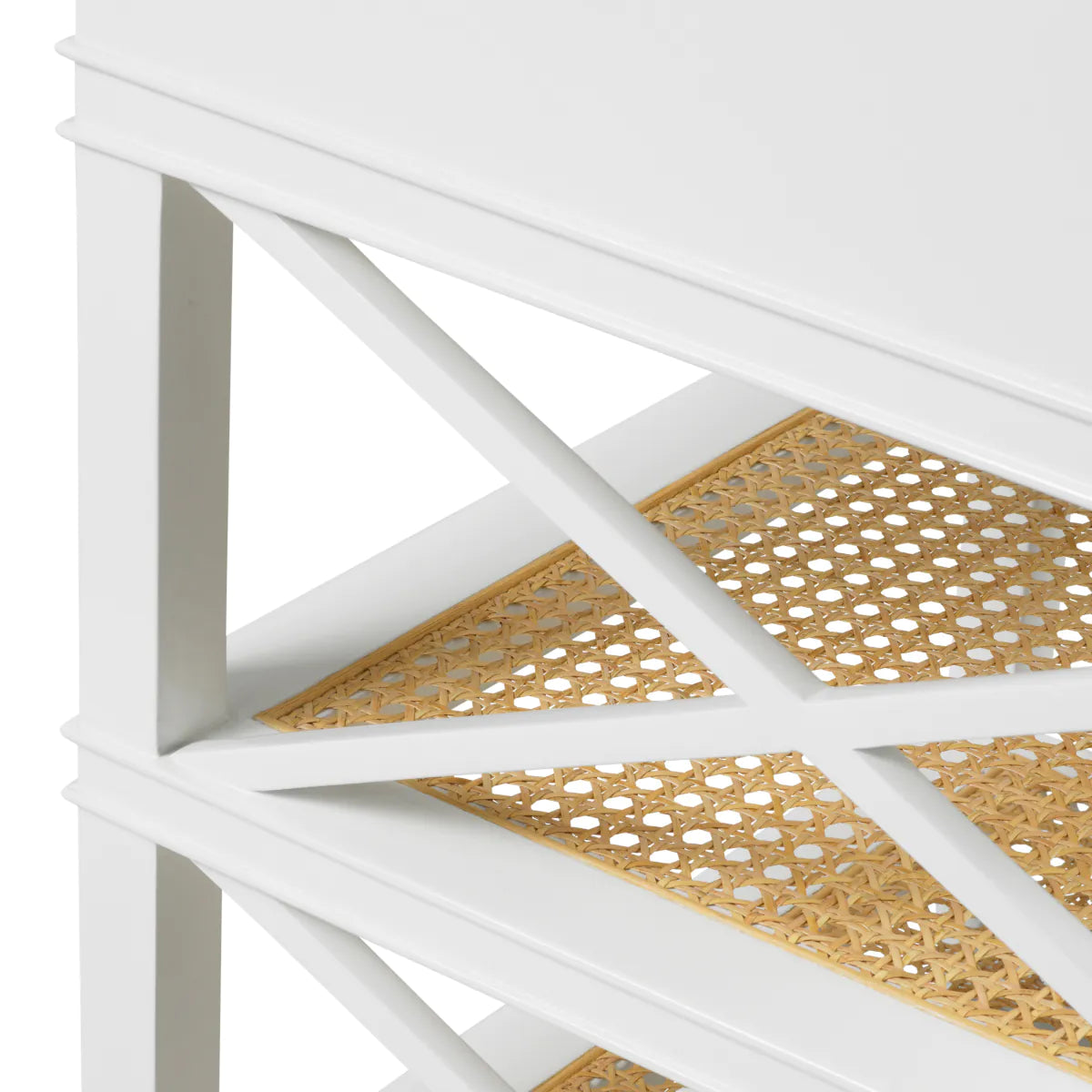 Bahamas Beistelltisch aus weißem Mahagoniholz