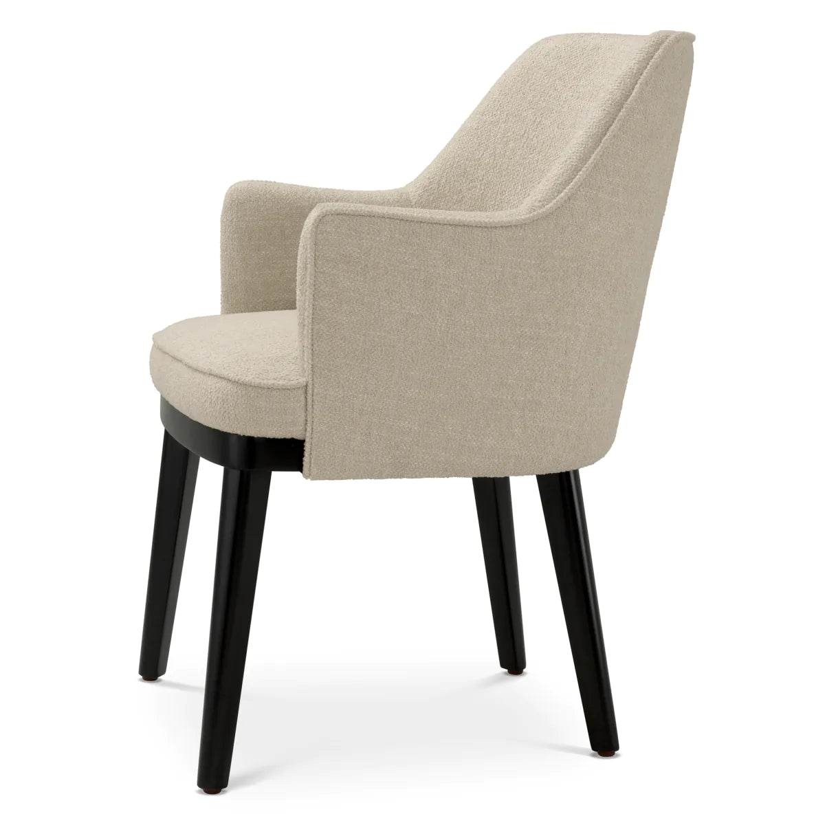 Lavina beige chair with a black base