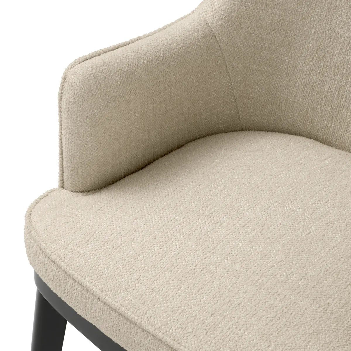 Lavina beige chair with a black base