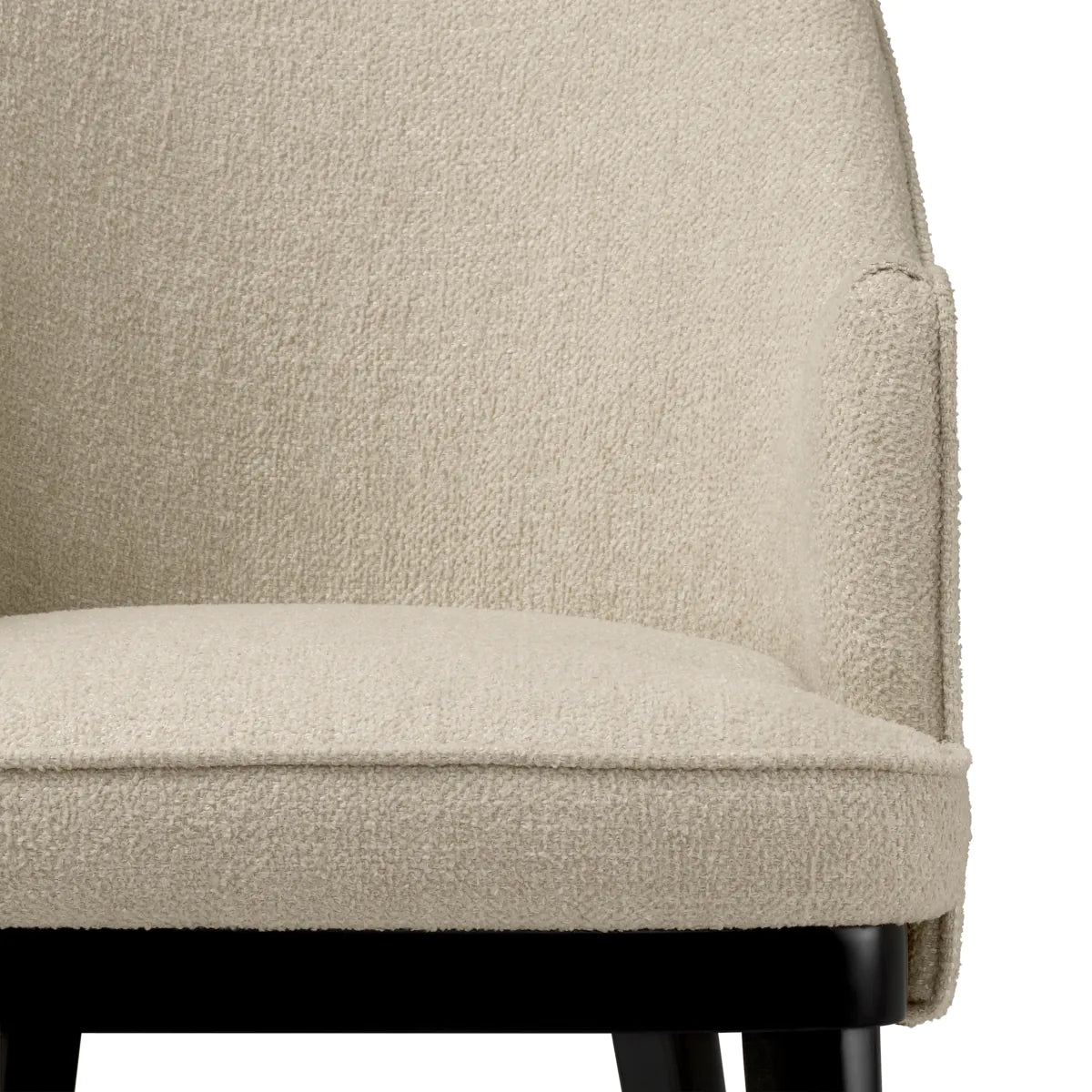 Lavina beige chair with a black base