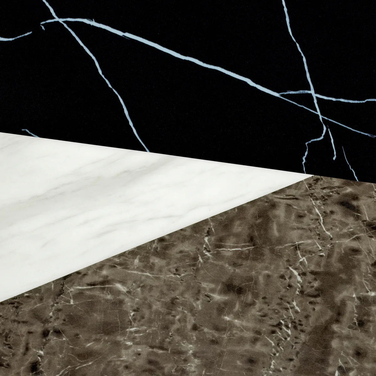 Rundtisch TRICOLORI gebürstetes Kupfer