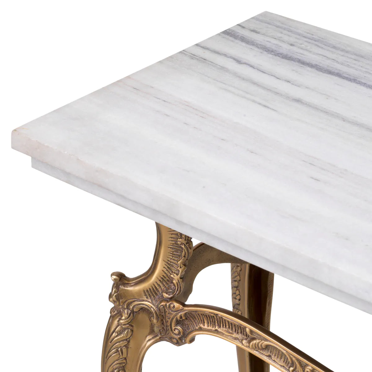 FABIOLA Console in Marble with Antique Gold