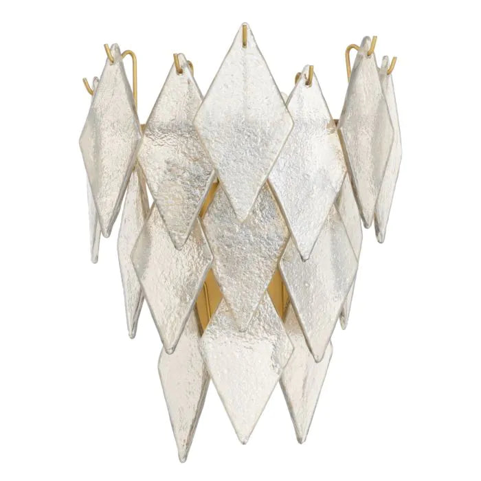 Rhombus Wandlampe transparentes Glas