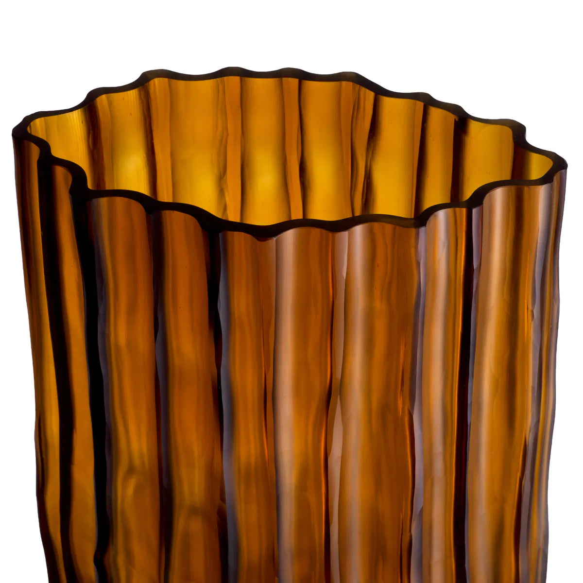 VIVENTE amber glass vase