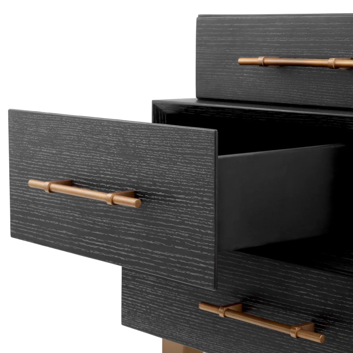 EVENDALE nightstand black oak veneer