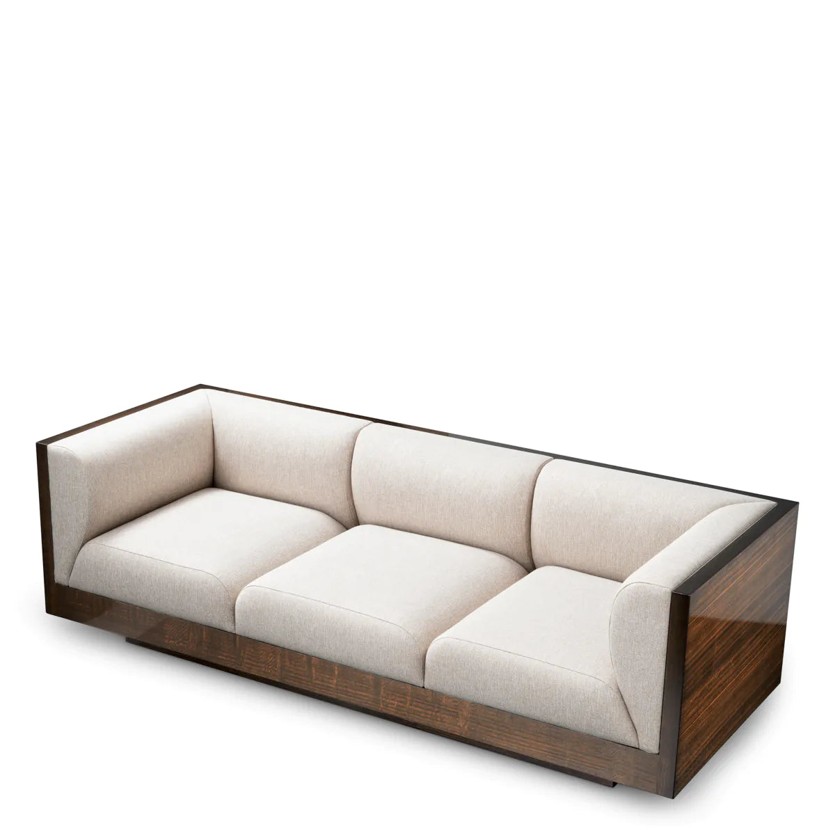 Sofa SEBASTIAN crème met eucalyptusfineer
