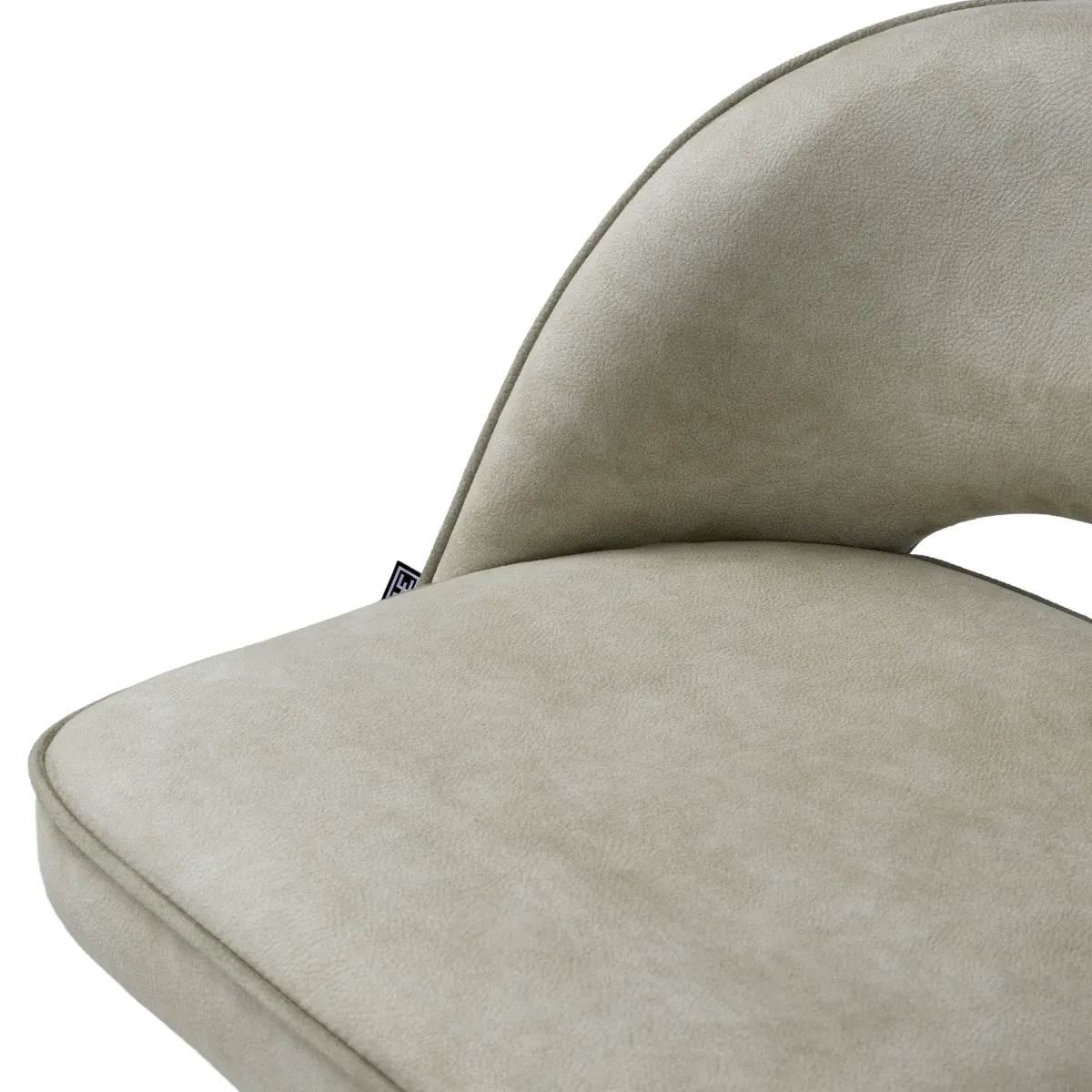 Set von Samt -Hokers Cliff Hellgrau