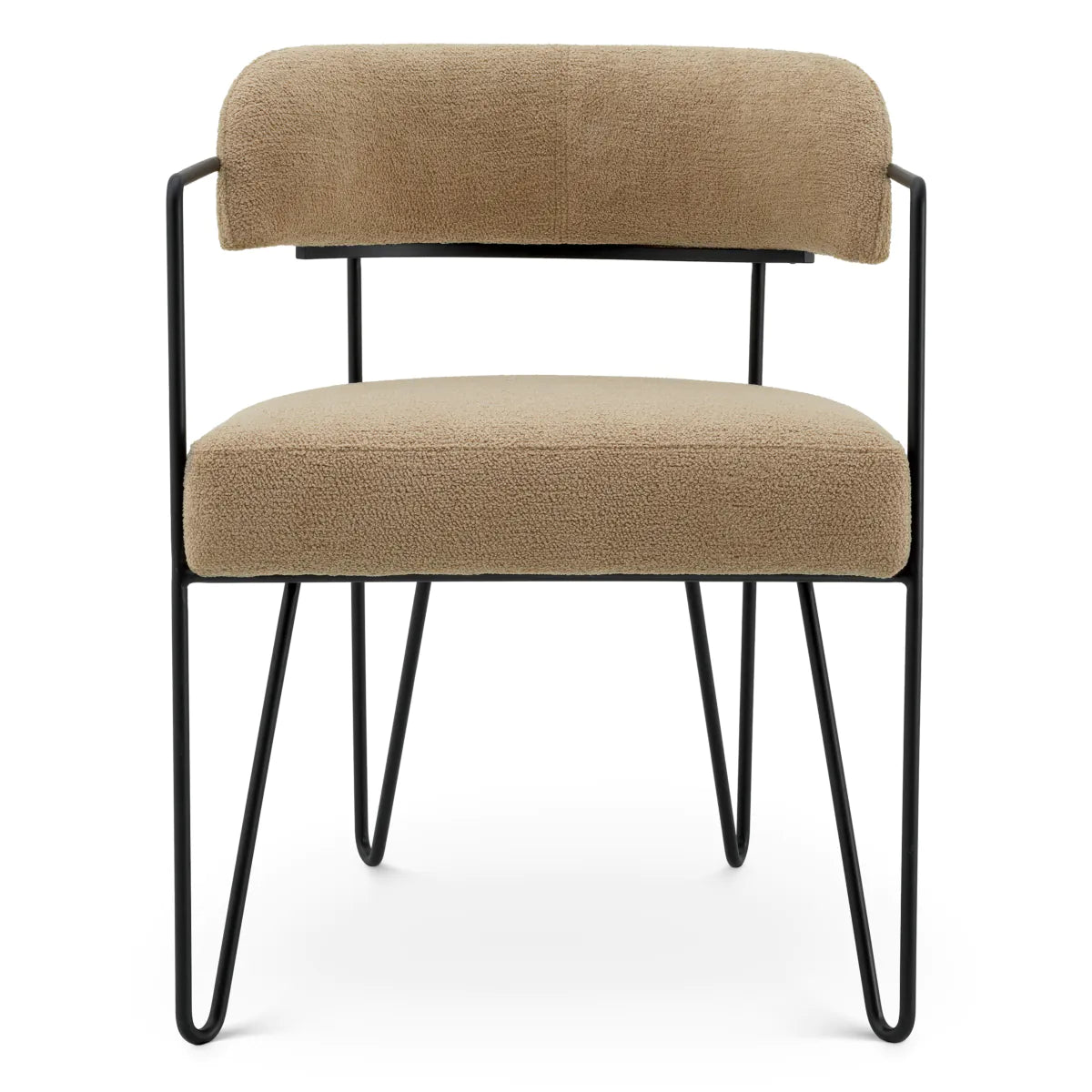 GIUSEPPE Chair beige with black base