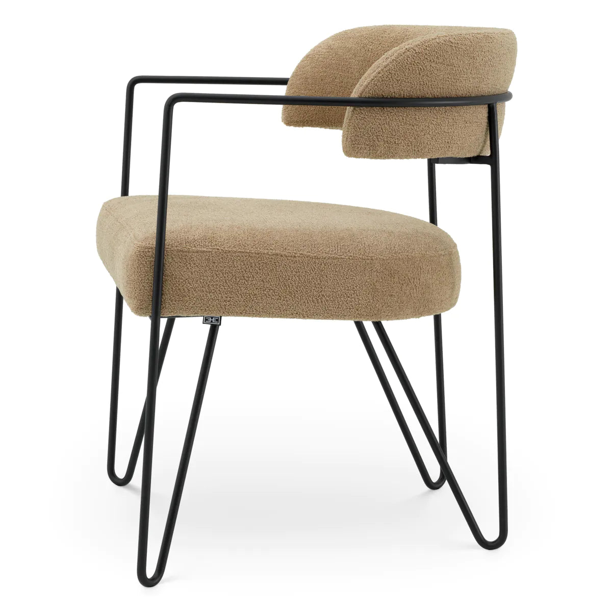 GIUSEPPE Chair beige with black base