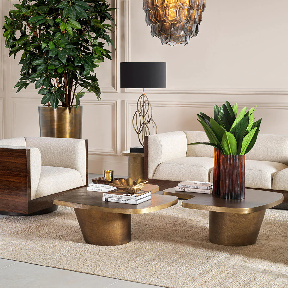 Kaffeetisch-Set PIERRO antikgold