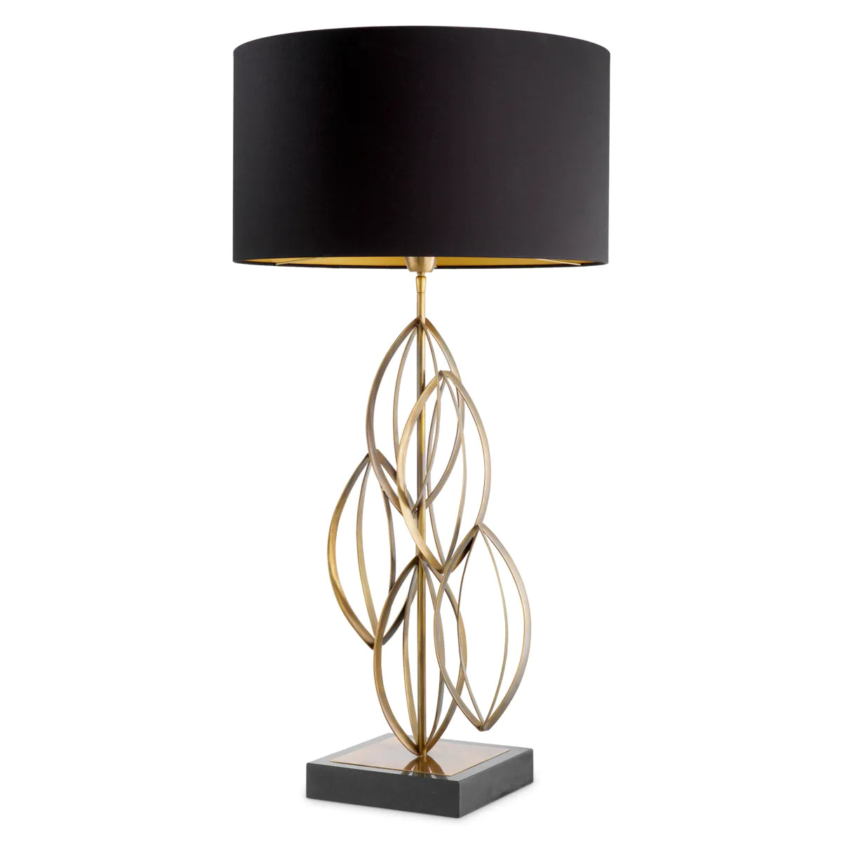 BELLAMONT table lamp in antique gold with a granite base