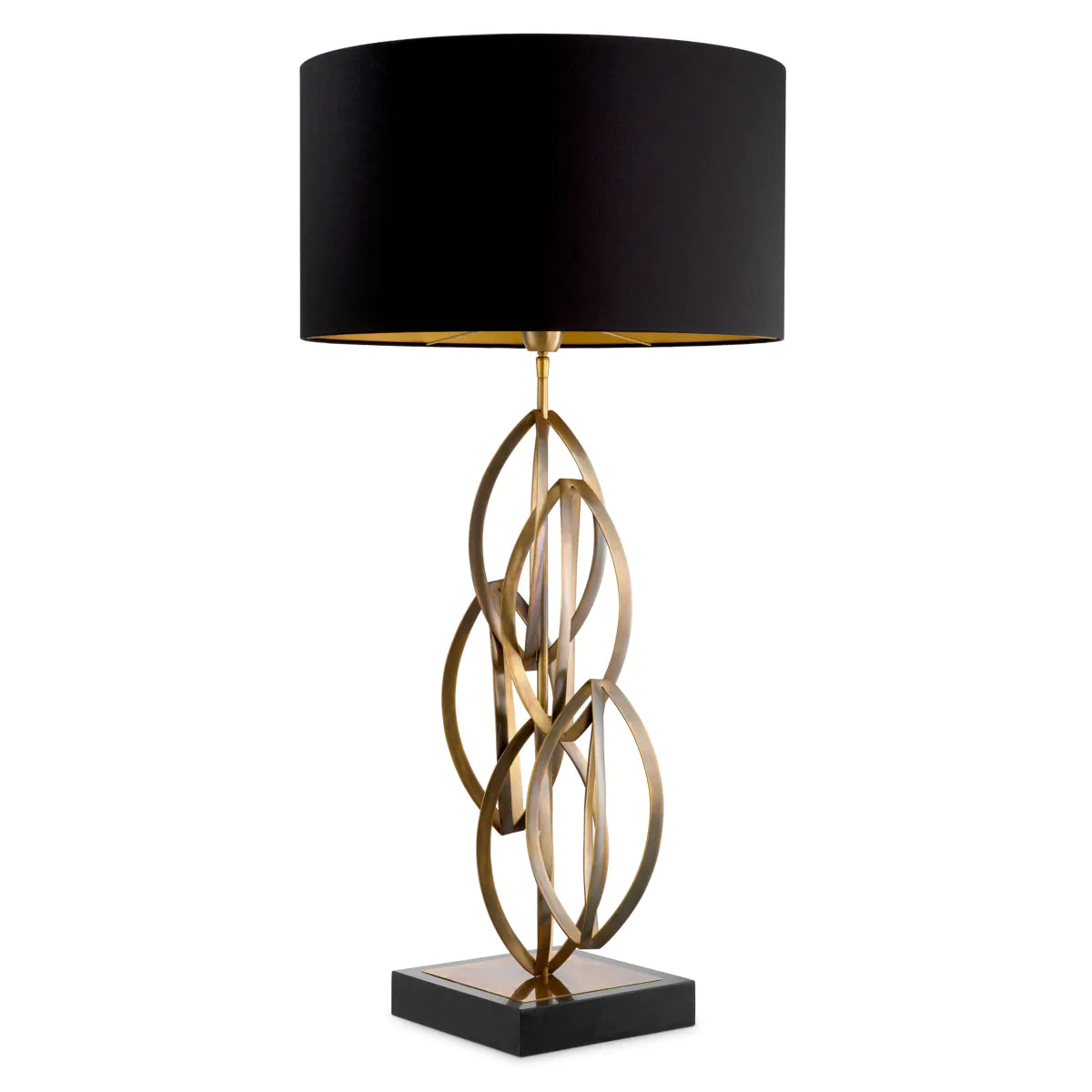 BELLAMONT table lamp in antique gold with a granite base