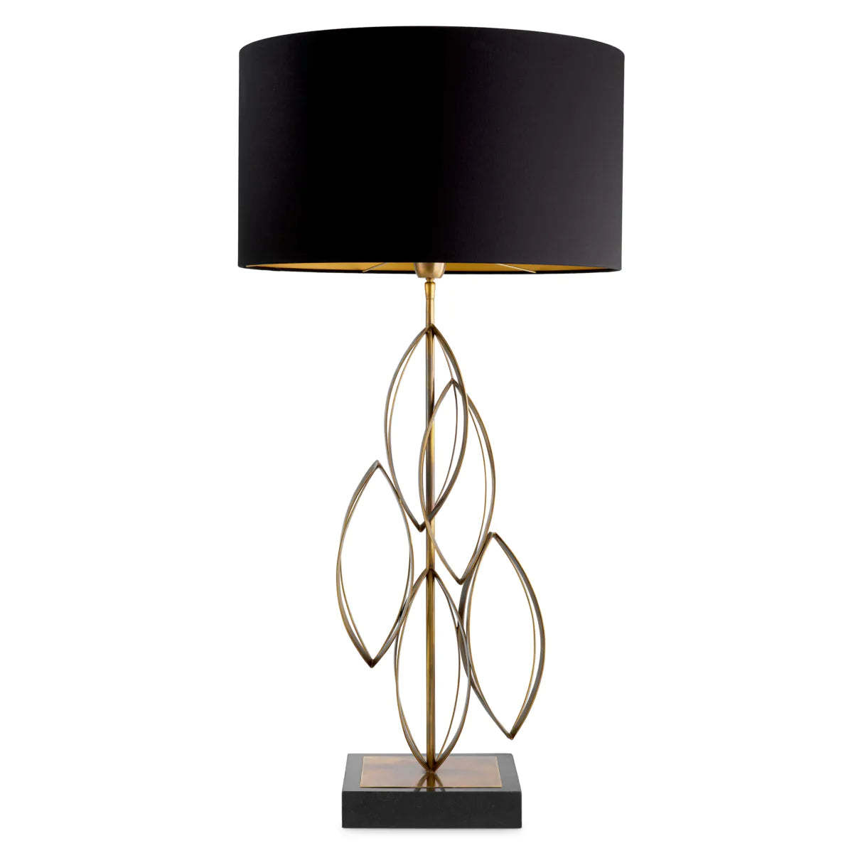 BELLAMONT table lamp in antique gold with a granite base