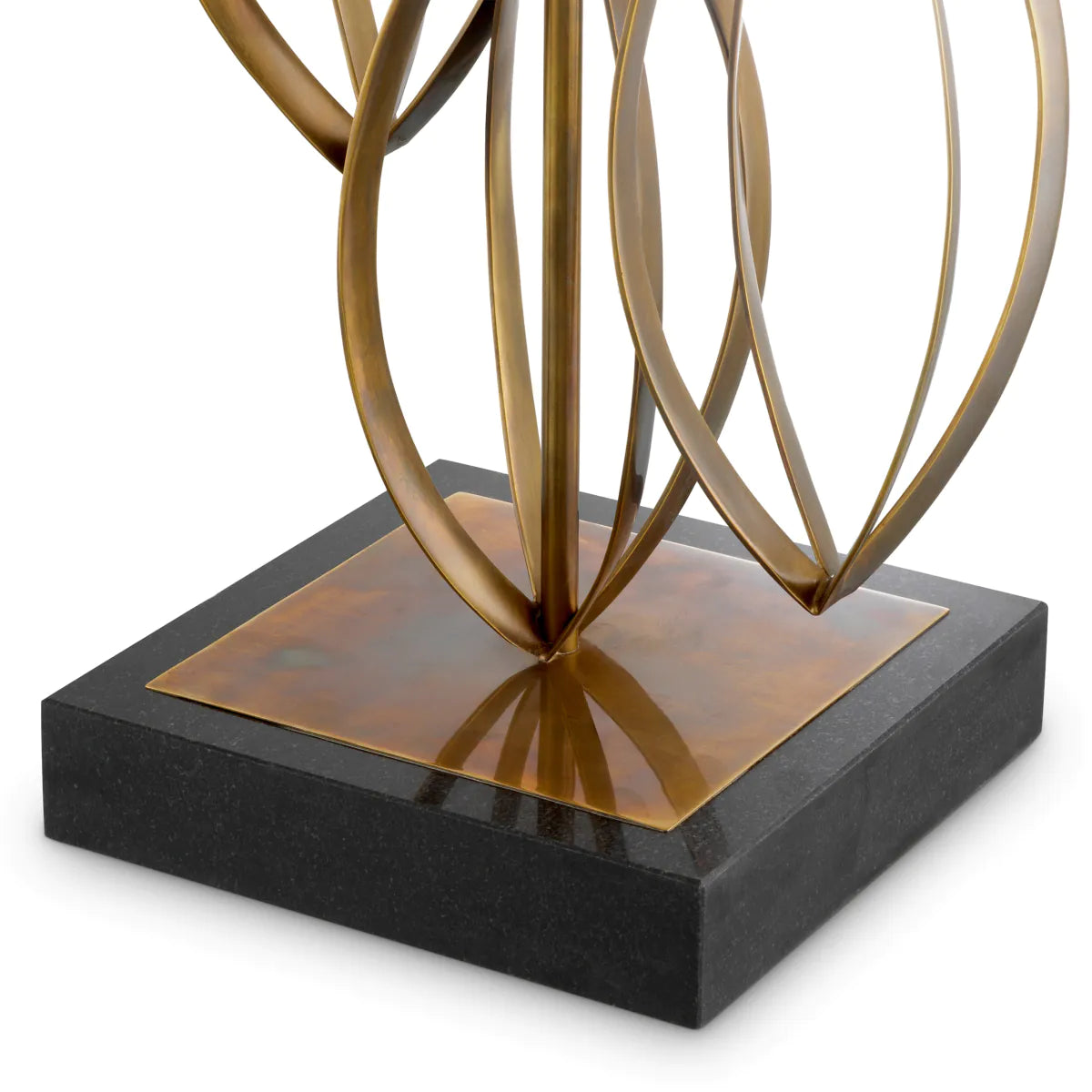 BELLAMONT table lamp in antique gold with a granite base