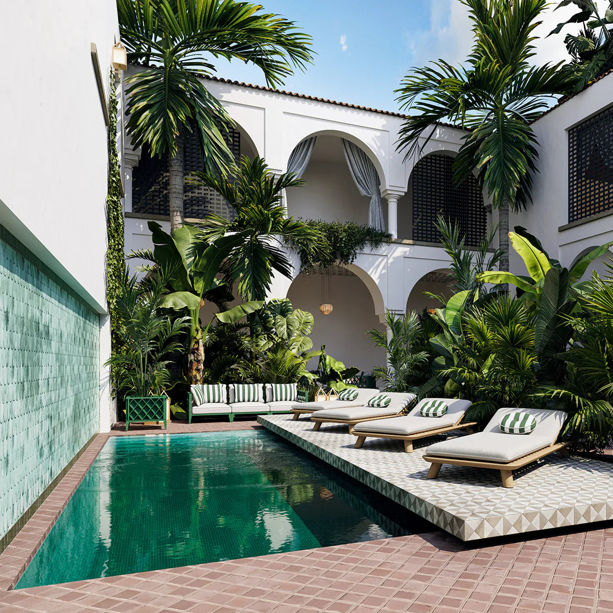 Buitenpot OCEAN CLUB groen