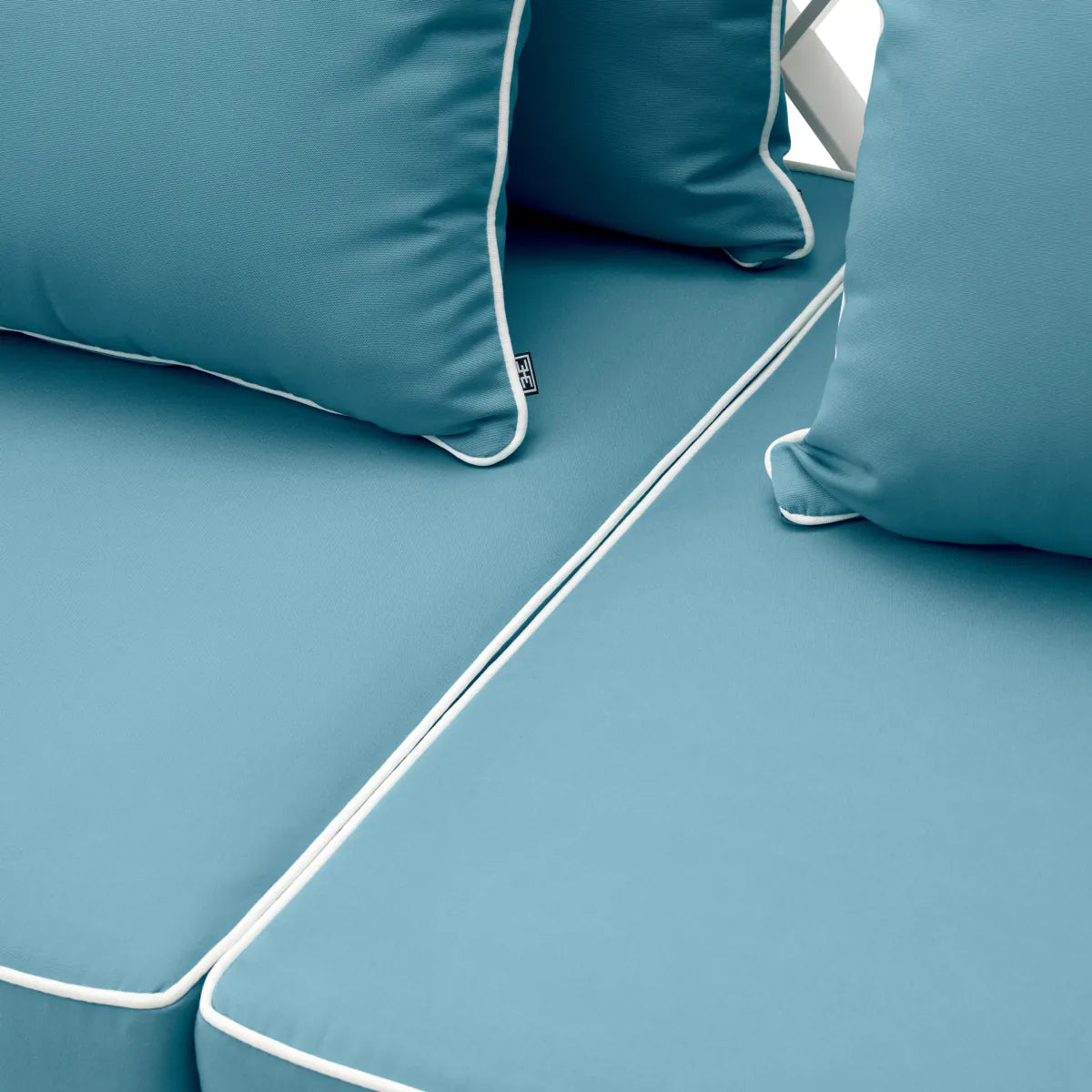 Sofa 2-sitzige Außen OCEAN CLUB weiß mit blau